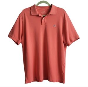 Vinyard Vines Short Sleeve Classic Polo Shirt Men's Size L Pink